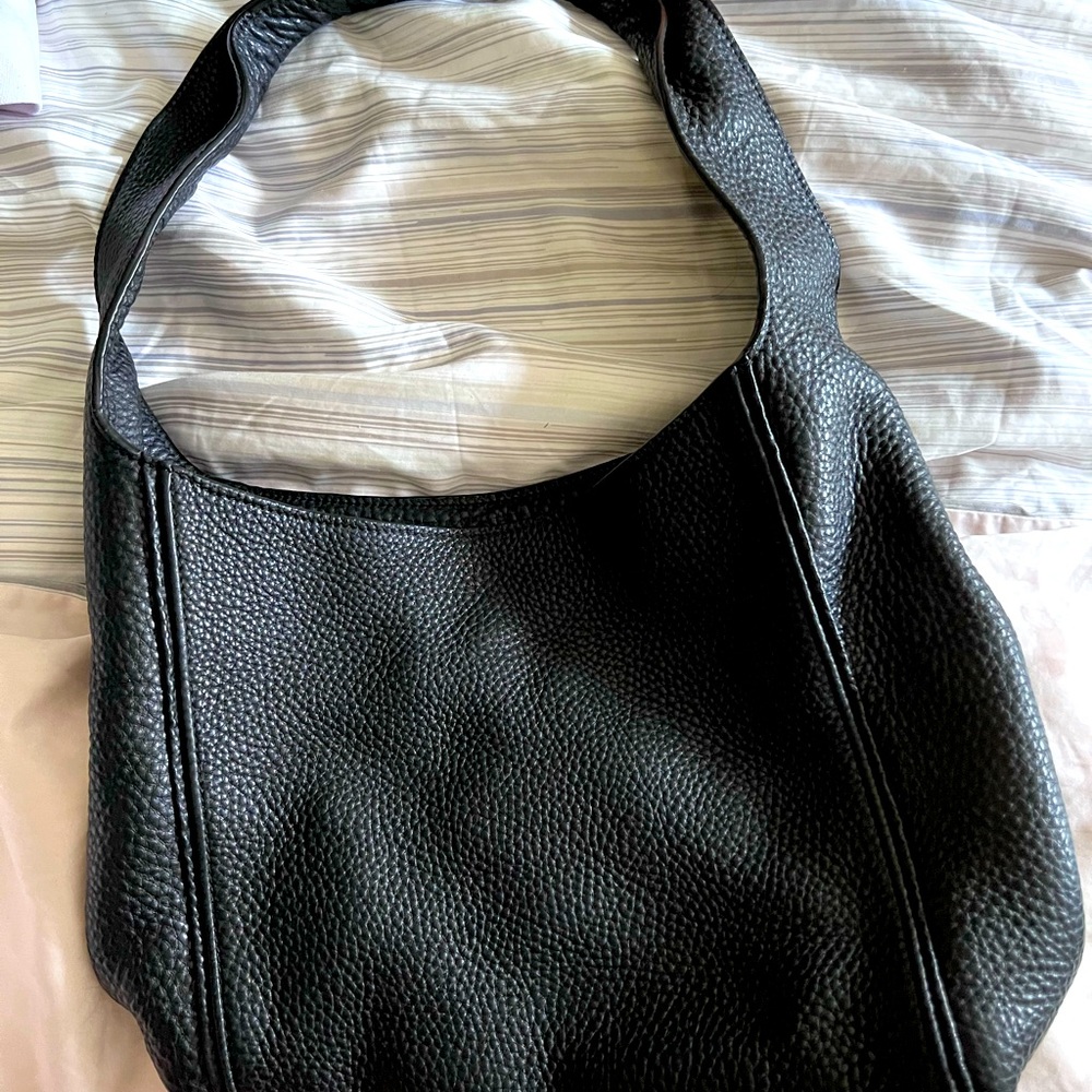 Aritzia Auxiliary black silo hobo tote bag